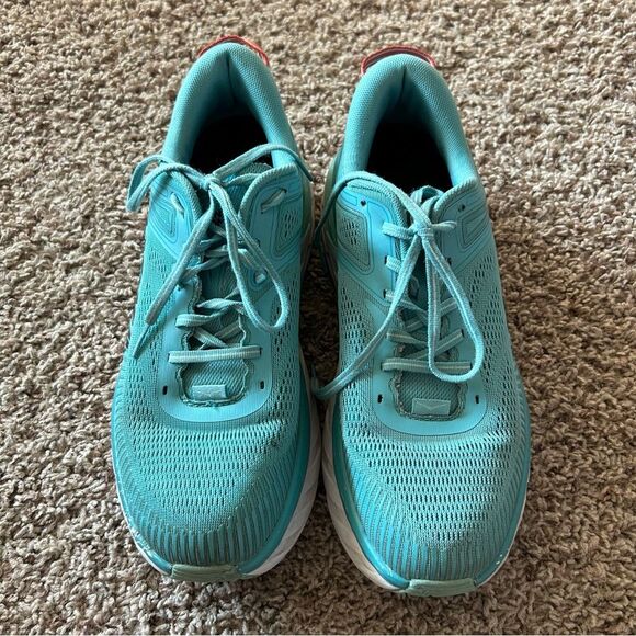 Hoka One Bondi 7 Road Running Shoes Aquarelle Eggshell Blue Size 11 - Picture 12 of 13
